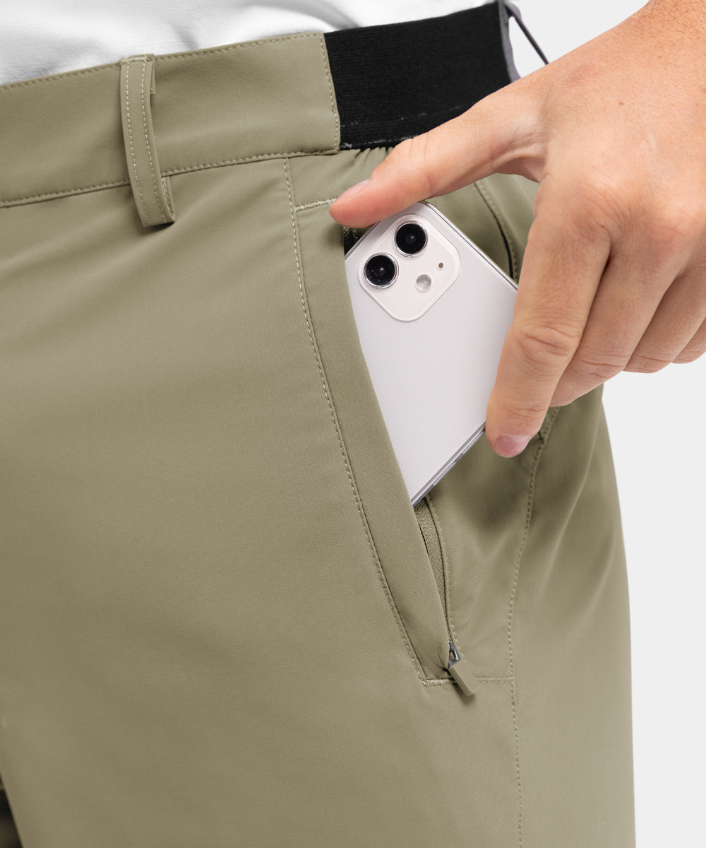 Stretchiga, snabbtorkande, lediga golfshorts för män, fempunktsshorts