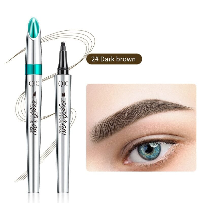 Vattentät 3D-penna för microblading av ögonbryn, tatueringspenna med fyrdelad spets