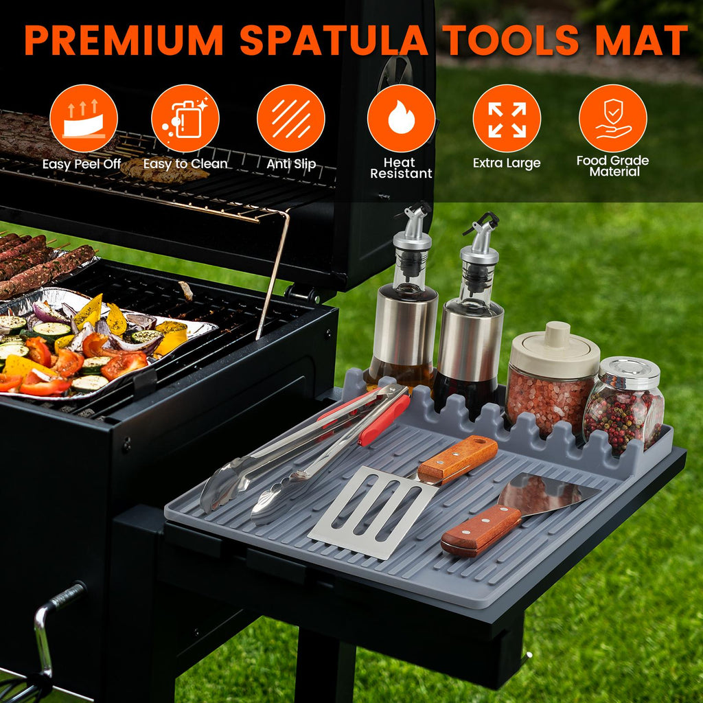 Hyllmatta i silikon för grill – värmetålig förvaring för grillredskap