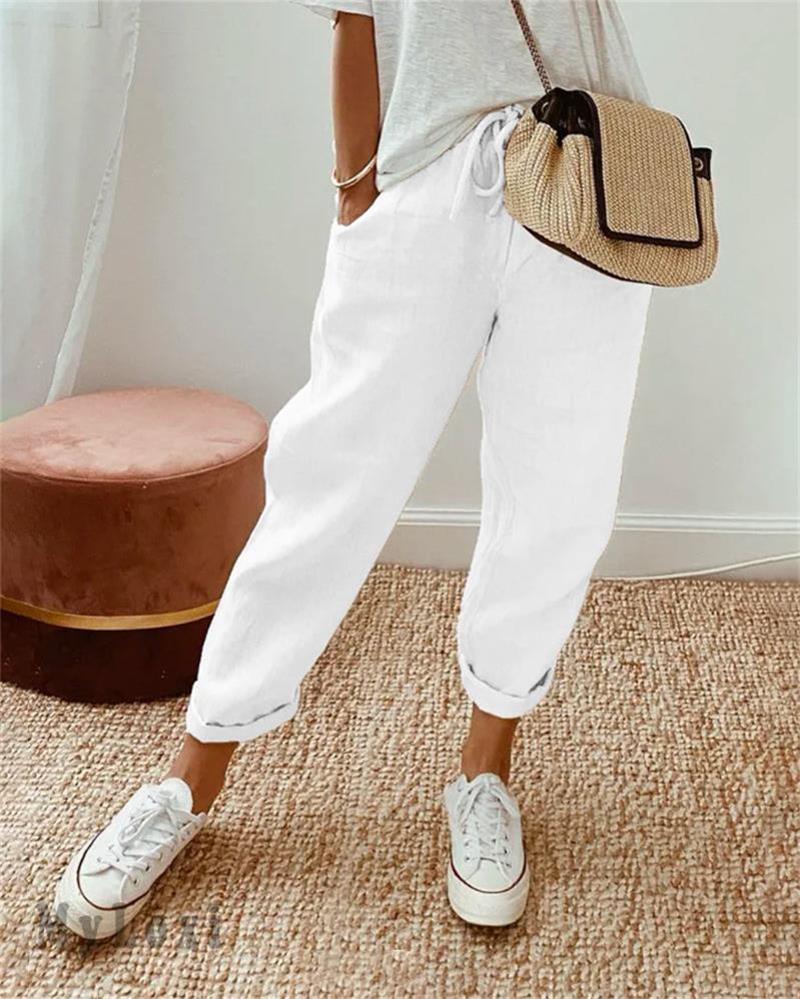 💕Sista dagens erbjudande -50% RABATT💕Lediga byxor i bomull och linne för kvinnor/Casual cotton and linen pants for women