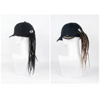 Flätad perukkeps – Snapback-keps med fastsydda dreadlockfläto