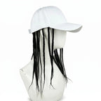 Flätad perukkeps – Snapback-keps med fastsydda dreadlockfläto