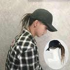 Flätad perukkeps – Snapback-keps med fastsydda dreadlockfläto