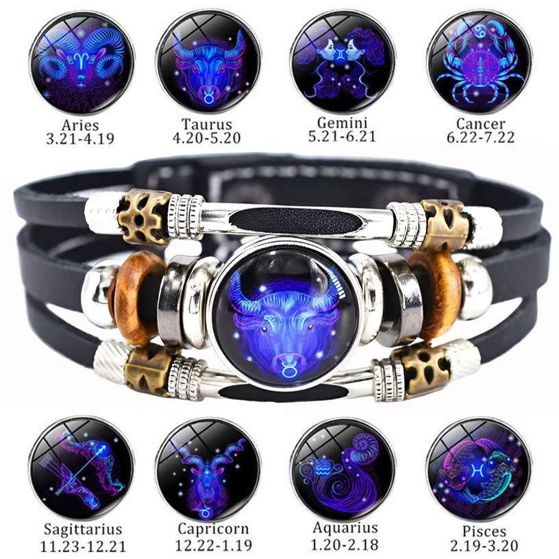 🌌 Armband med astrologiskt tecken som lyser upp i mörkret