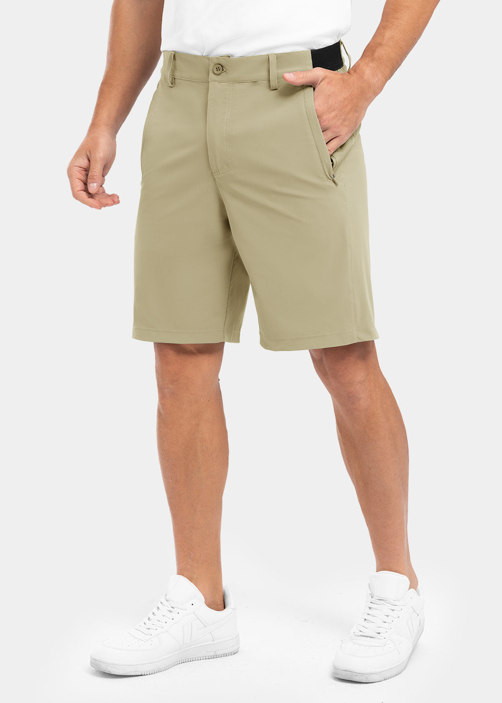 Stretchiga, snabbtorkande, lediga golfshorts för män, fempunktsshorts