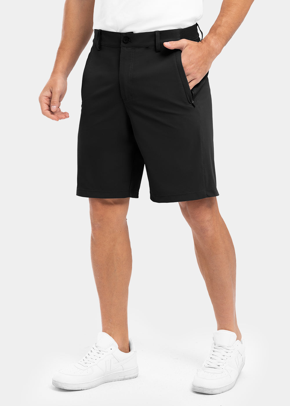 Stretchiga, snabbtorkande, lediga golfshorts för män, fempunktsshorts