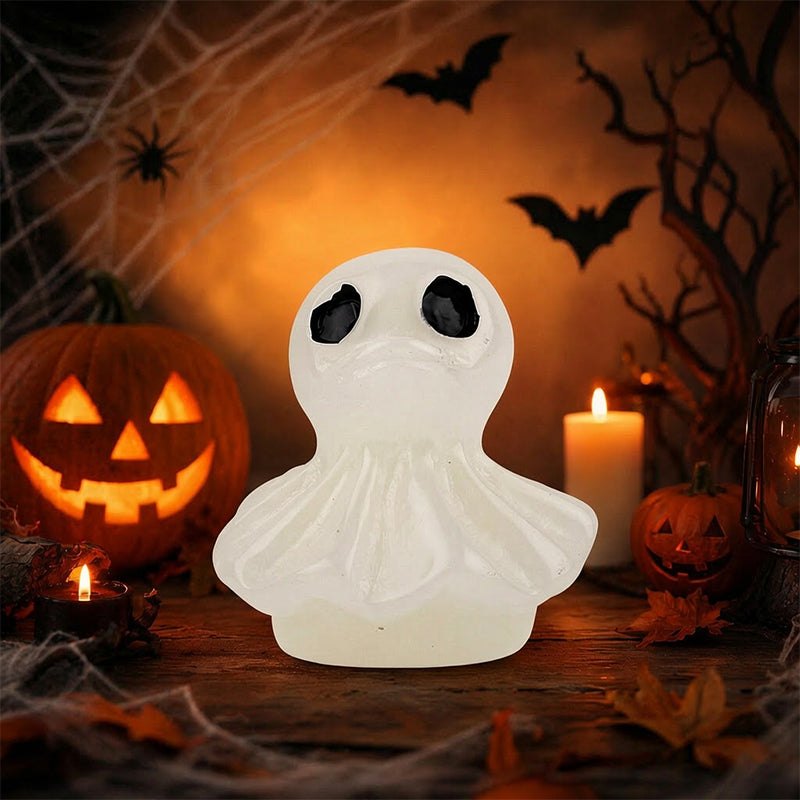 🎃🐤 Mini-ankor i harts till Halloween — 12 spöklika motiv, 1 tum stora små dekorationer