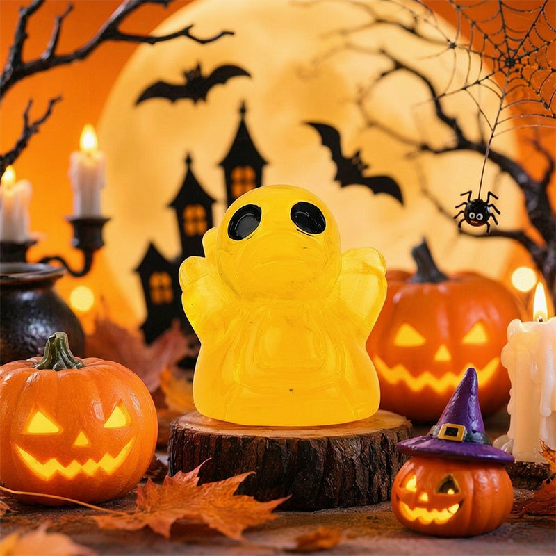 🎃🐤 Mini-ankor i harts till Halloween — 12 spöklika motiv, 1 tum stora små dekorationer