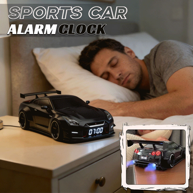 ⏰Hyperbil-väckarklocka🏎️ Realistiska motor- och ljuseffekter