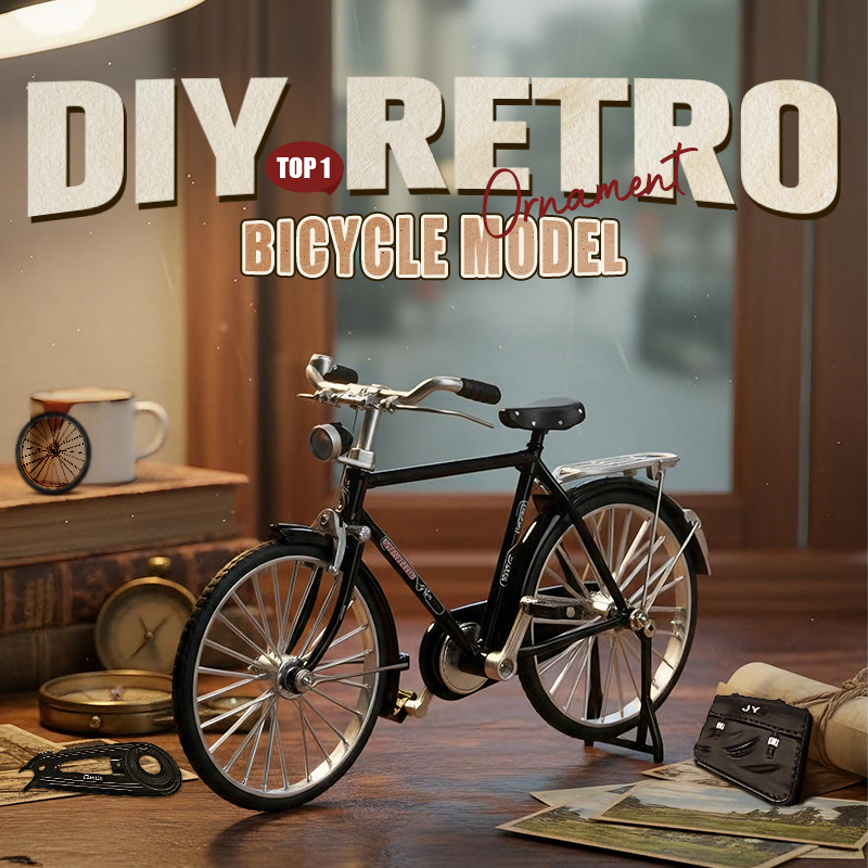 🚲 LIMITED-TIME 50% OFF! ✨ DIY Retro Bicycle Model 1:10 Scale – Metal Alloy, Realistic Detailing, Desk Decor & Gift 🎁