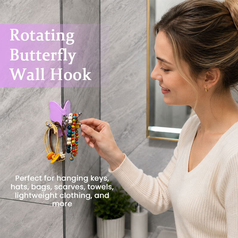 Funktionell & söt – Väggkrok i form av en fjäril med 180° rotation 🦋✨🏡