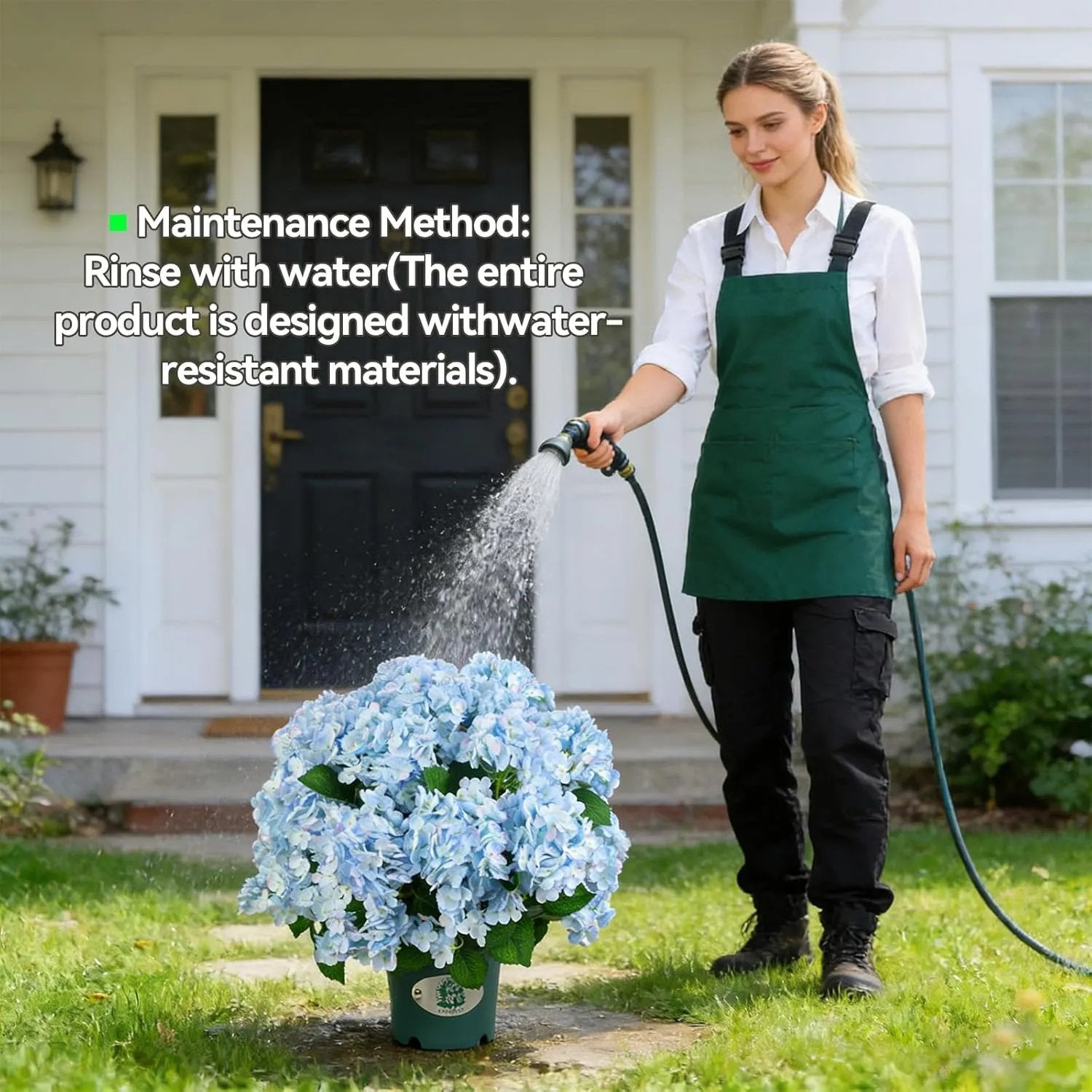 🌼Konstgjorda hortensior för utomhusbruk – UV-beständiga, vattentäta och vindbeständiga💐