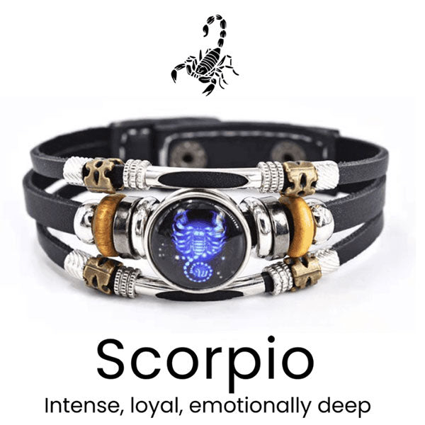 🌌 Armband med astrologiskt tecken som lyser upp i mörkret