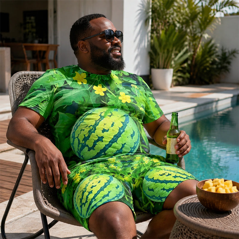 🍉 Set med roliga T-shirts med vattenmelonmotiv