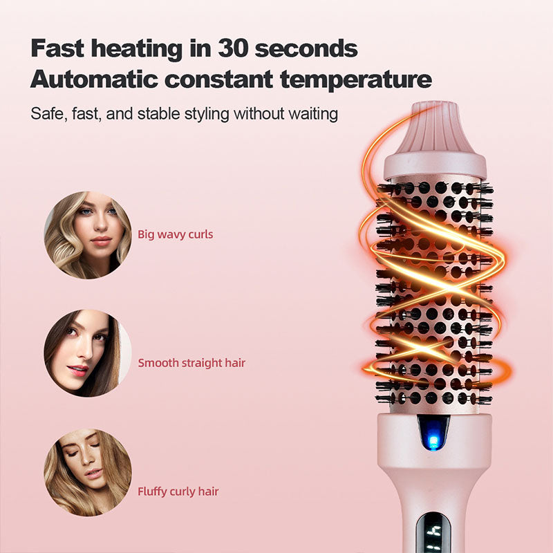 2-in-1 Fluffy Hair Straightening Comb & Curling Iron