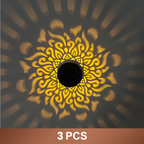 🌞 NU 50 % RABATT! 🌀 Mandala-sollampa – Vackra mönsterprojektioner, dubbel funktion för montering på golv och vägg, vattentät enligt IP65 samt automatisk på-/avstängning