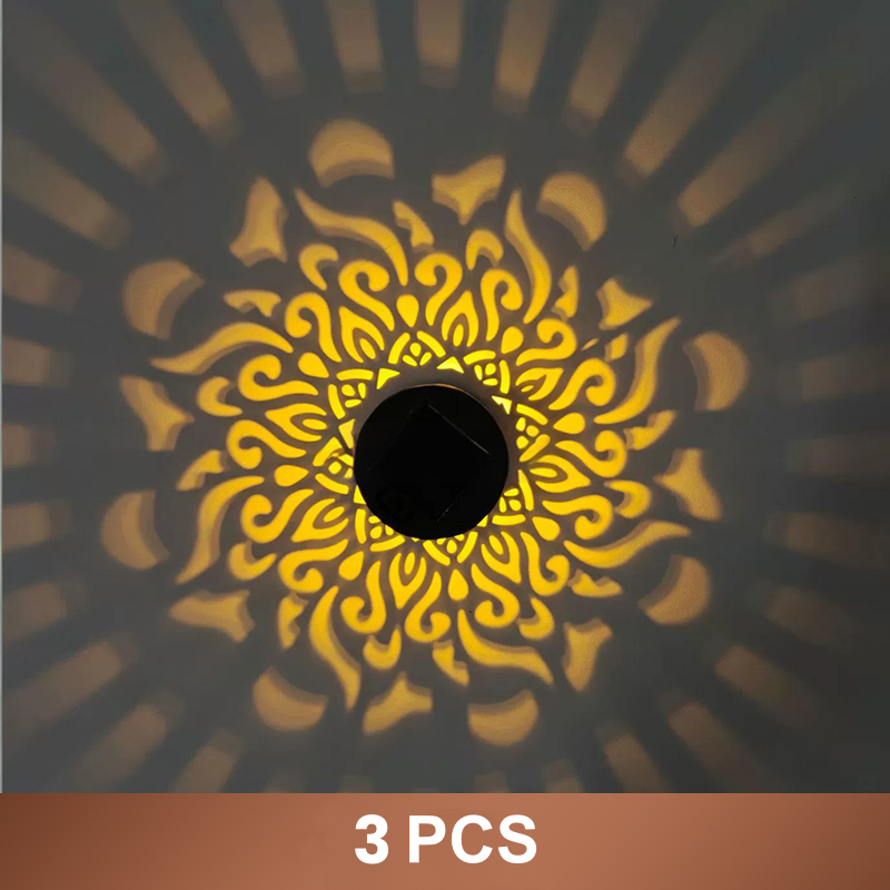 🌞✨ Solcellsdriven mandala-projektorlampa