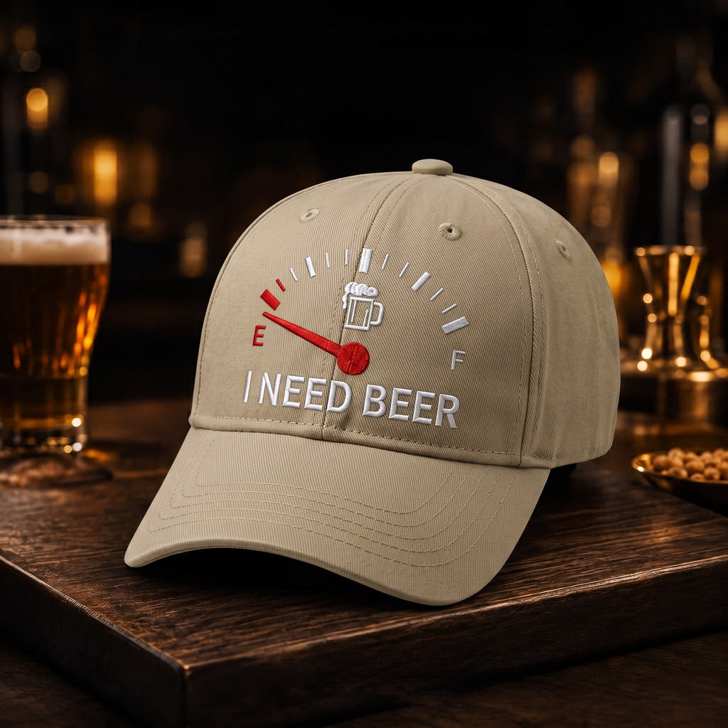 🔥SISTA DAGEN 50 % RABATT – 🍺 Baseballkeps med broderiet ”I NEED BEER” – Unisex-minneskeps