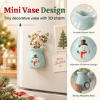 🎄🏺 Julig minivase som kylskåpsmagnet — Festlig 3D-juldekoration för magnetiska yto