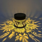 🌞 NU 50 % RABATT! 🌀 Mandala-sollampa – Vackra mönsterprojektioner, dubbel funktion för montering på golv och vägg, vattentät enligt IP65 samt automatisk på-/avstängning
