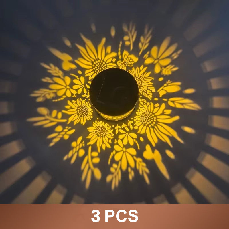 🌞✨ Solcellsdriven mandala-projektorlampa