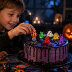 🎃🐤 Mini-ankor i harts till Halloween — 12 spöklika motiv, 1 tum stora små dekorationer