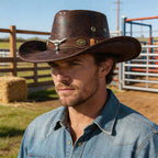 🤠 Cowboyhatt i westernstil med knastrande yta