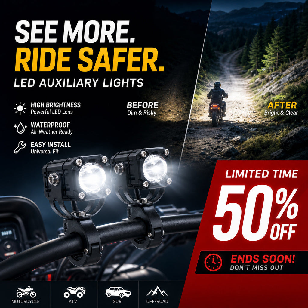 🎉 Rea 2026 – Över 40 000 sålda! 🏍️ Universella LED-strålkastare för motorcyklar – dubbelstråle och vattentäta för alla väderförhållanden 💡