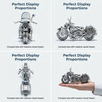 🔥SPECIALERBJUDANDE🔥Silverfärgat 3D-metallpussel med motorcykelmotiv