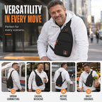 Waterproof Multi-pocket Crossbody Sling Bag