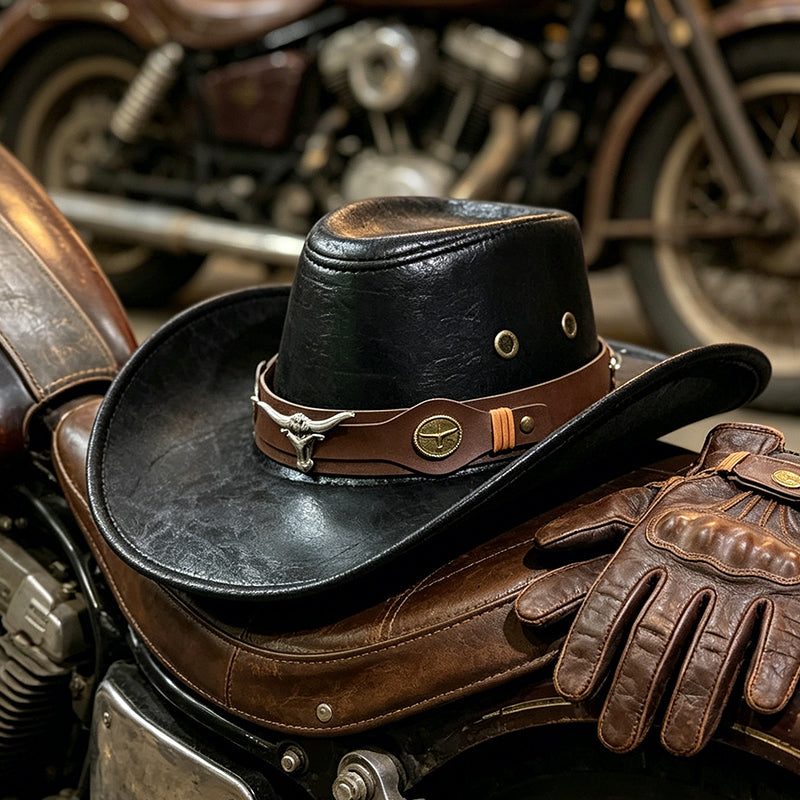 🤠 Cowboyhatt i westernstil med knastrande yta