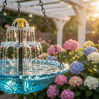 Solar Cascade hängande fågelbadfontän