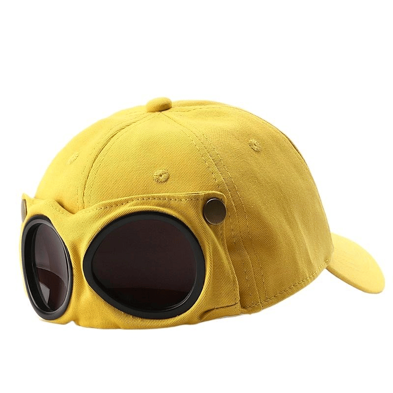🤣Baseballkeps i pilotstil — med ögonglasögonhållare och retrodetaljer!
