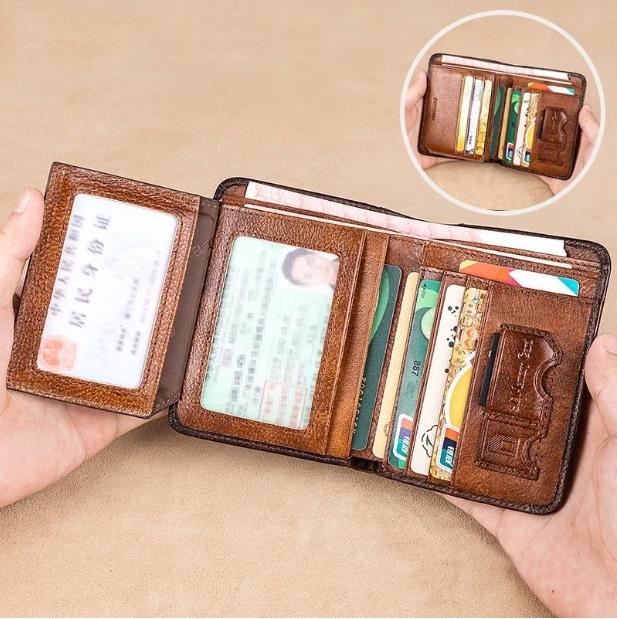 💼 LIMITED TIME 40% OFF! 🛡️ Genuine Leather RFID Blocking Wallet – Waterproof, Slim, Large Capacity 🔐