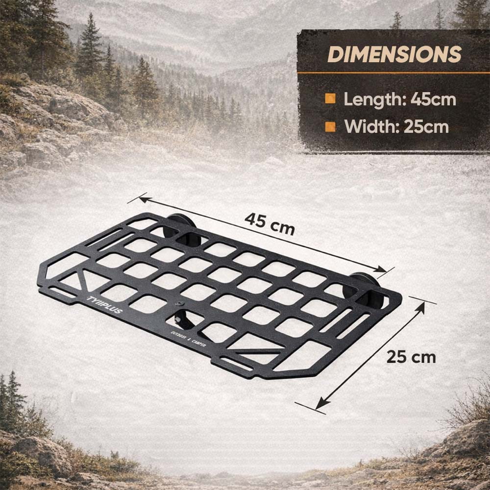 Kraftigt magnetiskt sidobord för fordon | Bärbart campingskrivbord med rutnät