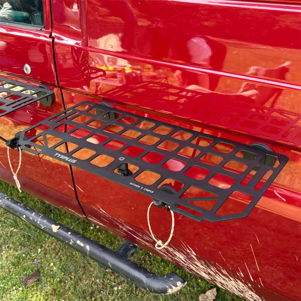 Kraftigt magnetiskt sidobord för fordon | Bärbart campingskrivbord med rutnät