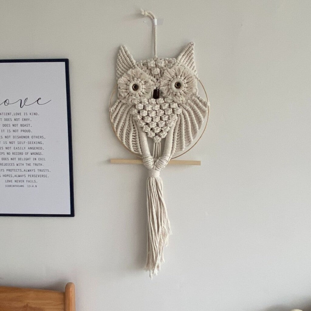 🌙Drömmande vävd väggdekoration