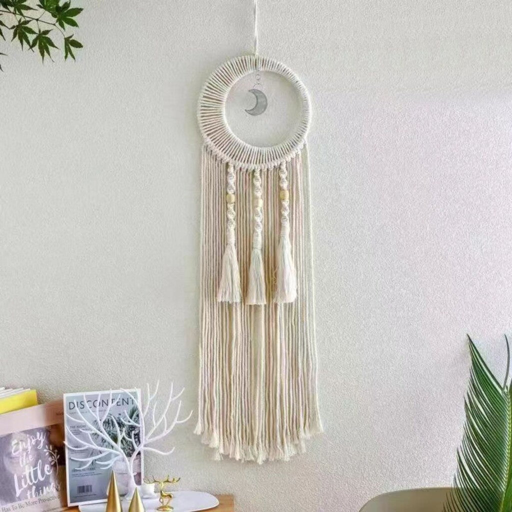 🌙Drömmande vävd väggdekoration