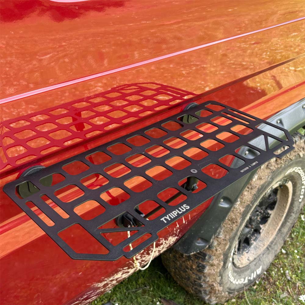 Kraftigt magnetiskt sidobord för fordon | Bärbart campingskrivbord med rutnät