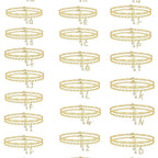 ✨ Layered Gold Ankle Bracelet for Women – Rhinestone, Adjustable, Beach Jewelry 🏖️