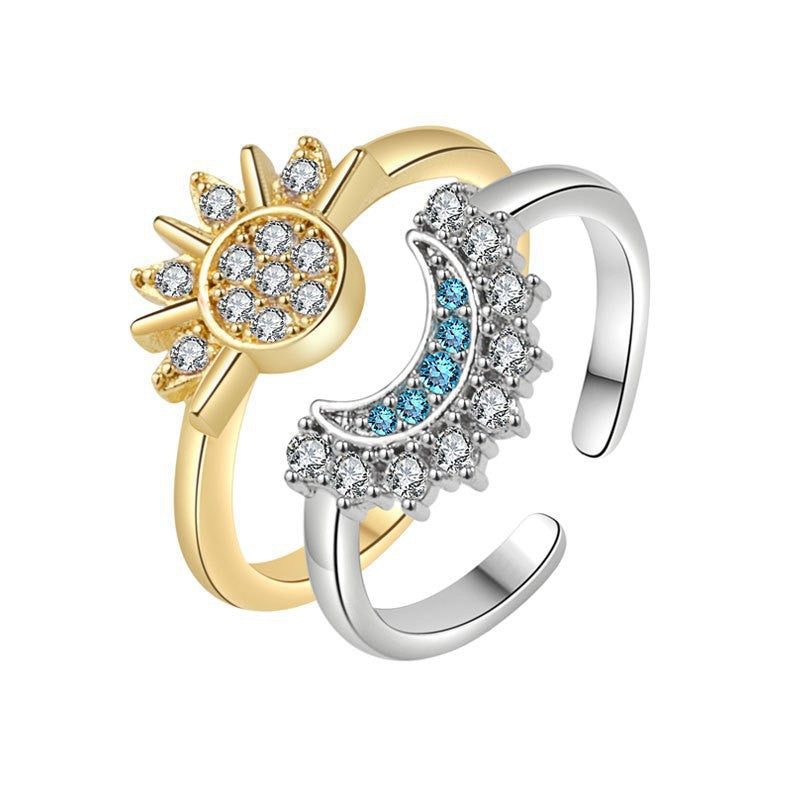 "Sol och måne lyser tillsammans" – nya stapelbara ringar med öppet band: ett unikt ringset med diamanter
