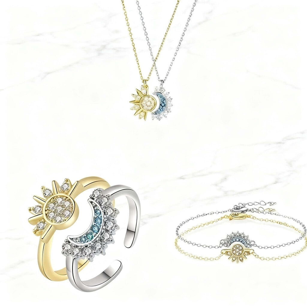"Sol och måne lyser tillsammans" – nya stapelbara ringar med öppet band: ett unikt ringset med diamanter