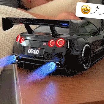 ⏰Hyperbil-väckarklocka🏎️ Realistiska motor- och ljuseffekter