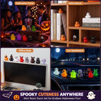 🎃🐤 Mini-ankor i harts till Halloween — 12 spöklika motiv, 1 tum stora små dekorationer