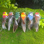 🐦 Fåglar av konstgjorda fjädrar med klämma (12 stycken per förpackning