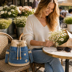 🔥REA – 50 % RABATT✨👜Vävd väska i denim