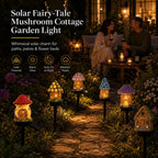 🔥Stor rea – 50 % rabatt🔥Solcellsdriven trädgårdslampa i form av en sagolik svampstuga – magisk LED-utomhusdekoration för trädgårdar, gångar och mysiga utomhusmiljöer 🍄✨