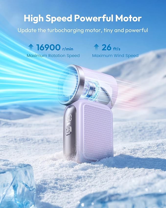 💨Bärbar, hållbar och smidig liten fläkt med hög hastighet❄️