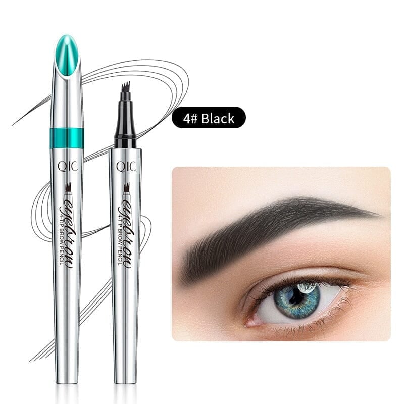 Vattentät 3D-penna för microblading av ögonbryn, tatueringspenna med fyrdelad spets