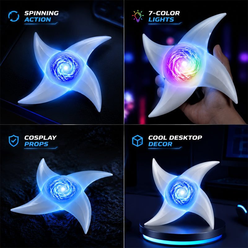 Rasengan – Vindvirvel, ljusblad, snurrande, lysande cosplay- och animevapenfigur – lasersvärd för bar